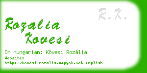 rozalia kovesi business card